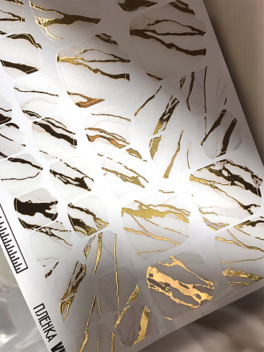 Anna Tkacheva, наклейки пленки для педикюра с фольгой VIP-074