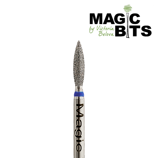 Magic Bits, алмазная фреза пламя (2.3 мм, средней мягкости)