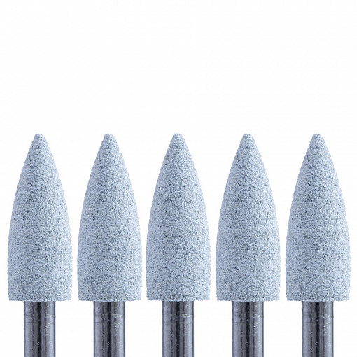 Silver Kiss, набор полир силикон-карбидный №404 (конус, 5 мм, средний, серый), 5 шт