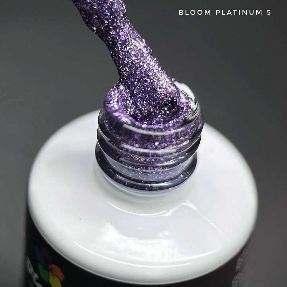 Bloom, Platinum - гель-лак с эффектом жидкой фольги с блёстками №5, 8 мл