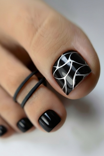 Anna Tkacheva, наклейки пленки для педикюра с фольгой VIP-079