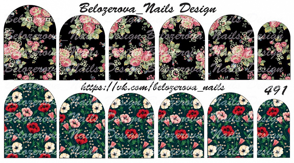 Слайдер-дизайн Belozerova Nails Design на белой пленке (491)
