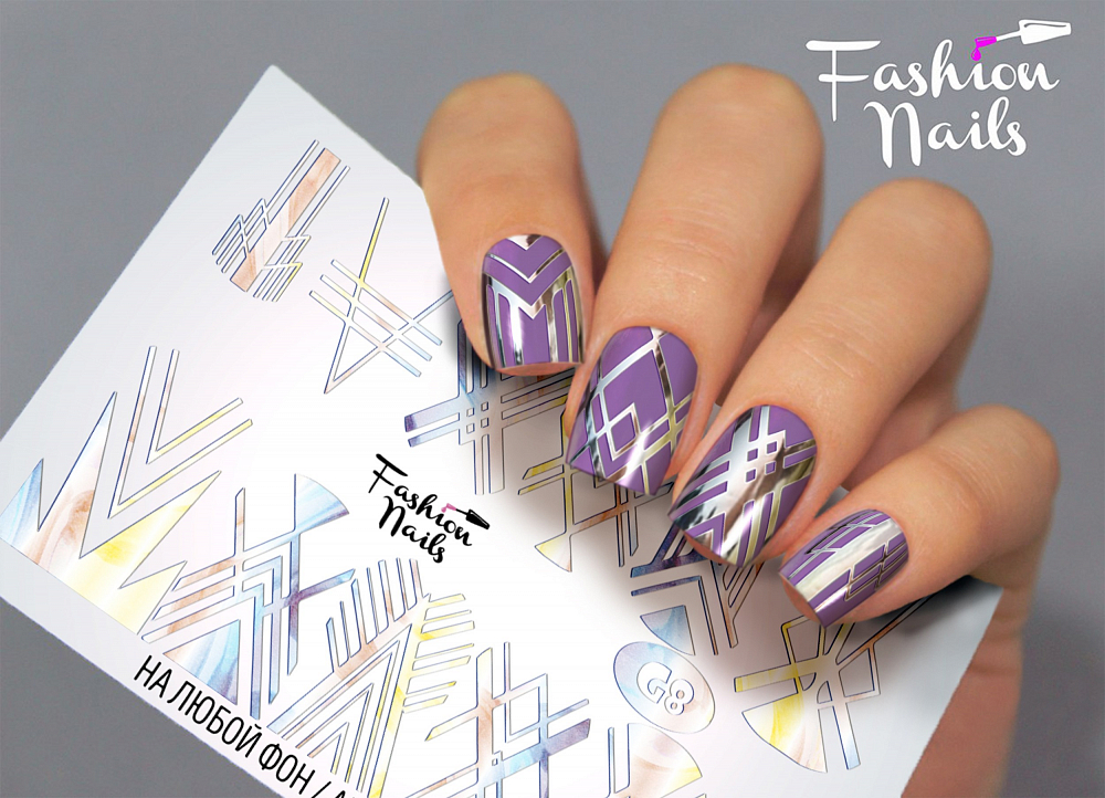 Fashion Nails, слайдер-дизайн "Galaxy" №08