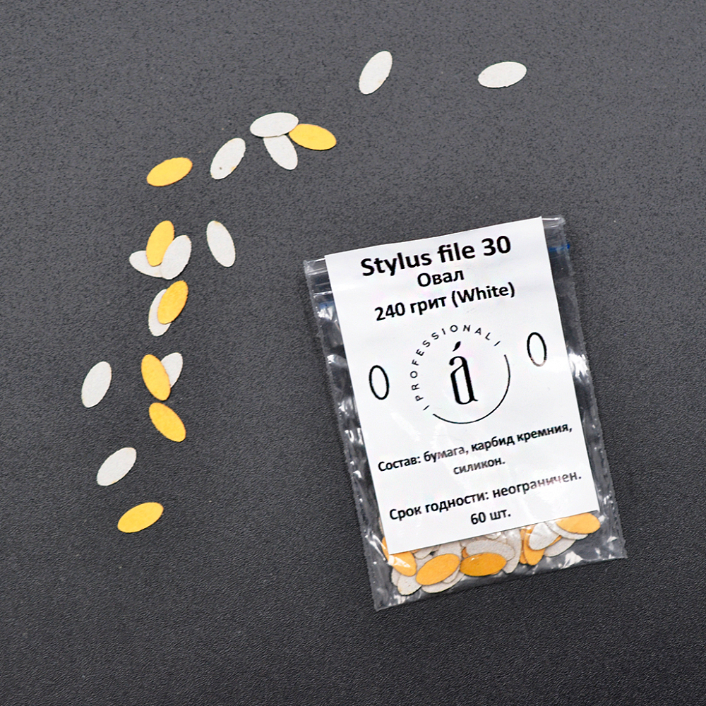 Atis, сменные внутренние файлы для Manicure Stylus*30 (White, 240 грит), 60 шт Atis, сменные внутренние файлы для Manicure Stylus*30 (White, 240 грит), 60 шт