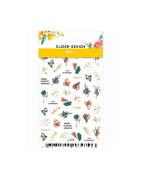 Milv, набор №3 слайдеры дизайн для ногтей (осень, листья, цветы, котики), 4 шт