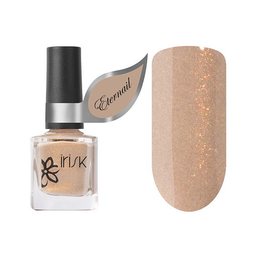 Irisk, Eternail Nude Shine - лак на гелевой основе с эффектом втирки (06 Nuts Beige), 8 мл