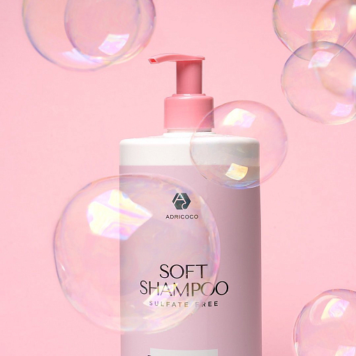 Adricoco, Soft Shampoo - бессульфатный шампунь, 1000 мл