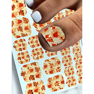 Anna Tkacheva, наклейки пленки для педикюра с фольгой VIP-067