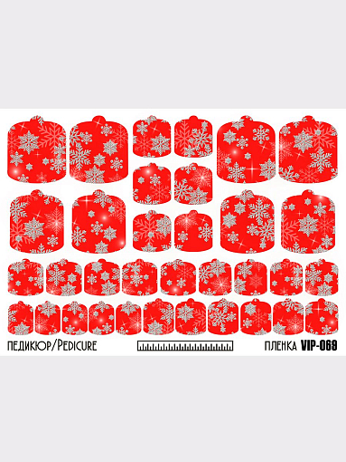 Anna Tkacheva, наклейки пленки для педикюра с фольгой VIP-069