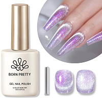 Born Pretty, Auroras Cat Magnetic Gel - набор гель-лак "кошачий глаз" и магнит для гель-лака, 15 мл