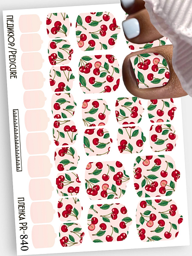 Anna Tkacheva, наклейки пленки для педикюра PR-840