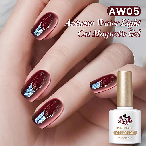 Born Pretty, Autumn Water Light Cat Magnetic Gel - магнитный гель-лак "кошачий глаз" AW05, 10 мл