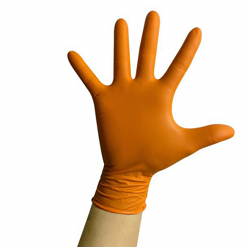 Archdale, перчатки защитные нитриловые неопуд. текстурированные IRONGRIP (оранжевые, XL), 50 пар