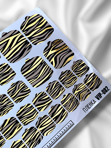 Anna Tkacheva, наклейки пленки для педикюра с фольгой VIP-082