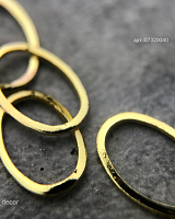 Artex, декор металлический овал (золото 8х5 мм)