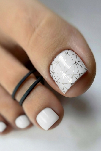 Anna Tkacheva, наклейки пленки для педикюра с фольгой VIP-085