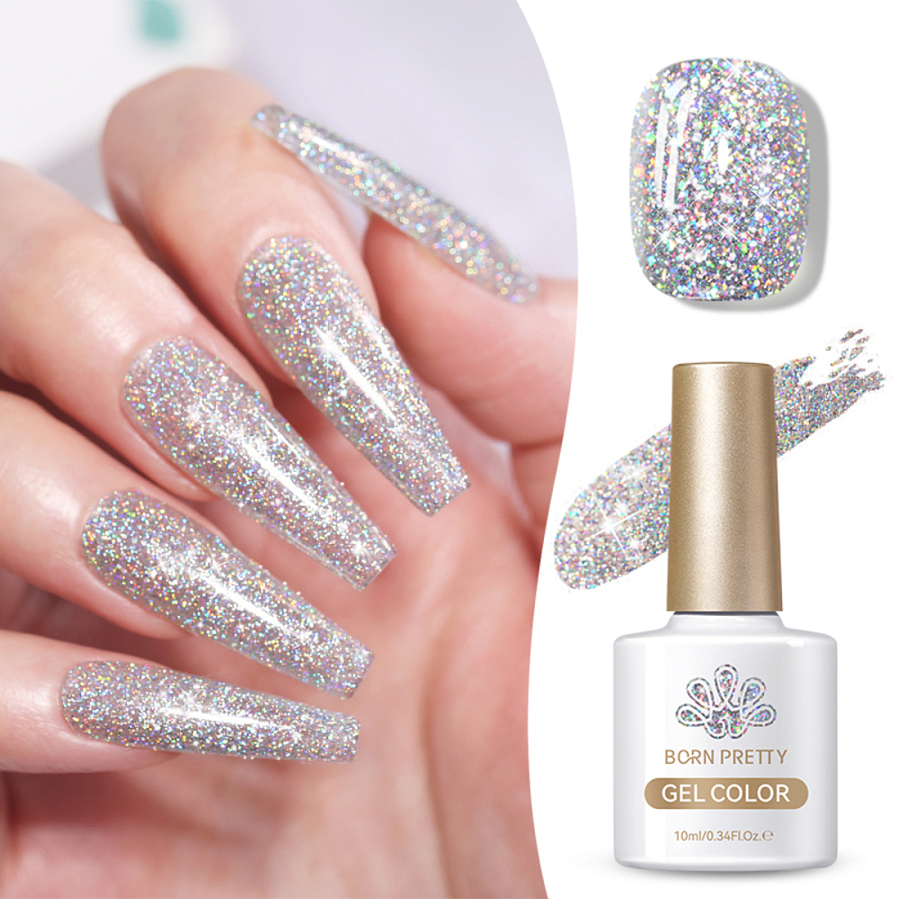 Born Pretty, Laser Glitter Gel Polish-LS01 - гель-лак, 10 мл