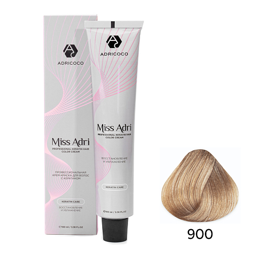 Adricoco, Miss Adri - крем-краска для волос (900 Осветляющий натуральный), 100 мл