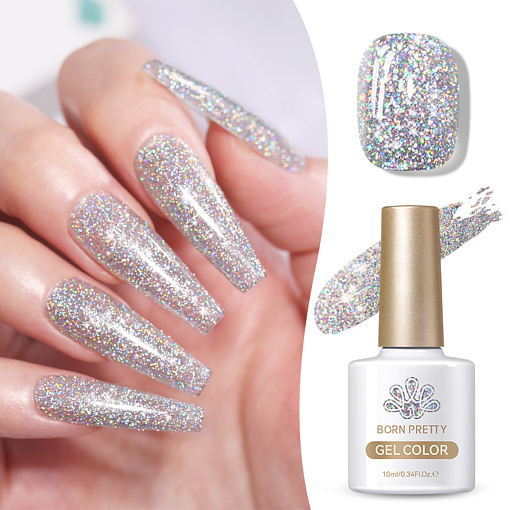 Born Pretty, Laser Glitter Gel Polish-LS01 - гель-лак, 10 мл