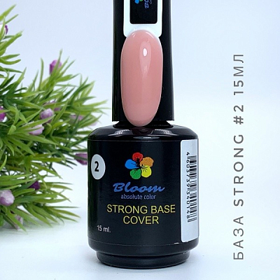 

Bloom, Absolute color - жесткая база для гель-лака Strong (теплый розовый №2), 15 мл, Розовый;розово-коралловый;пурпурный;камуфлирующий