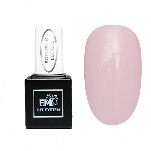 EMI, Soft Pink LED Gel - камуфлирующий гель для моделирования (в бутылочке, розовый), 9 мл