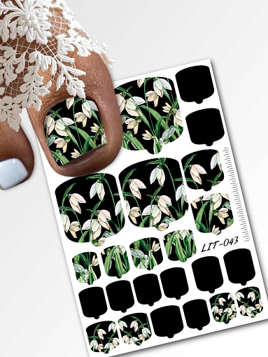 Anna Tkacheva, мини наклейки пленки для педикюра LIT-043 Anna Tkacheva, мини наклейки пленки для педикюра LIT-043