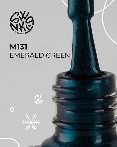 Swanky Stamping, лак для стемпинга M131 (Emerald Green), 6 мл