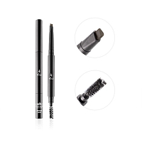 POLE, Elle Fatale - карандаш для бровей 2 в 1 (№03 Grey Brown)