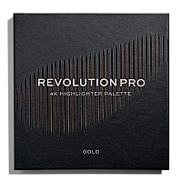Makeup Revolution Pro, 4K Highlighter Palette - палетка хайлайтеров (Gold)