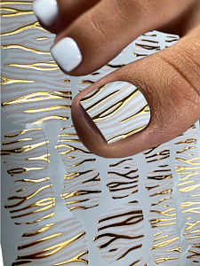 Anna Tkacheva, наклейки пленки для педикюра с фольгой VIP-027