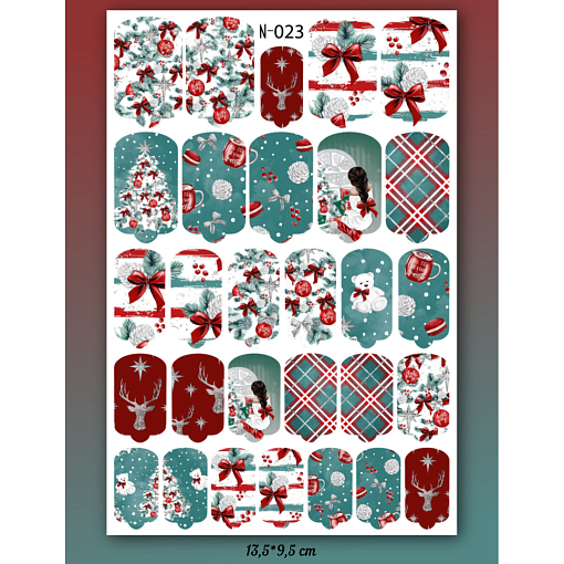 Anna Tkacheva, наклейки пленки для дизайна ногтей N-023