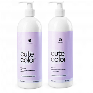 Adricoco, Cute Color - набор шампунь и бальзам для окрашенных волос (1000 мл + 1000 мл)