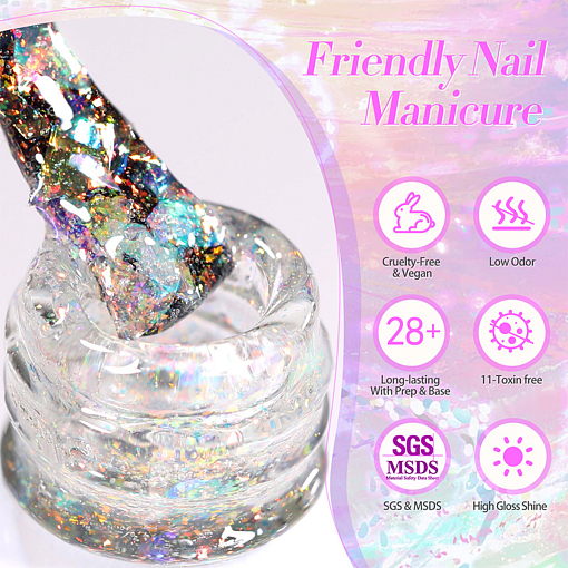 Born Pretty, Glitter Gel Polish-SG01 - гель-лак, 10 мл