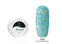 POLE, Ice queen - гель для дизайна (№6 Голубой), 6 мл