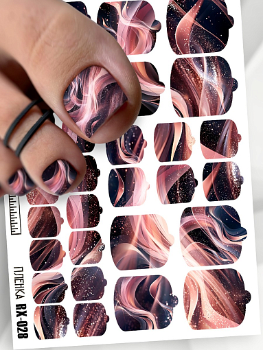 Anna Tkacheva, металлизированные наклейки пленки для педикюра RX-028 Anna Tkacheva, металлизированные наклейки пленки для педикюра RX-028