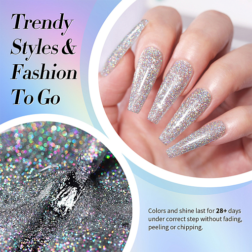 Born Pretty, Laser Glitter Gel Polish-LS01 - гель-лак, 10 мл