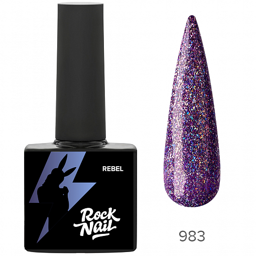 RockNail, гель-лак светоотражающий Rebel №983, 10 мл