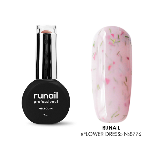 RuNail, гель-лак "Flower dress" №8776, 9 мл