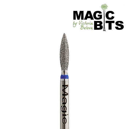 Magic Bits, набор алмазная фреза пламя (2.3 мм, средней мягкости), 2 шт