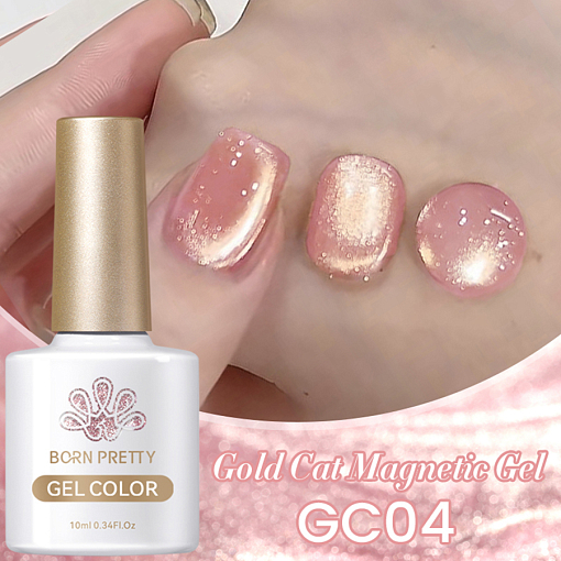 Born Pretty, Gold Cat Magnetic Gel - магнитный гель-лак "кошачий глаз" GC04, 10 мл
