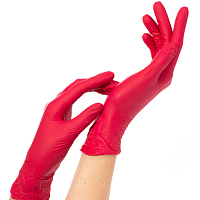 Archdale, перчатки для маникюриста нитриловые Nitrimax (красные, M), 50 пар