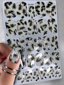 Anna Tkacheva, фольгированные наклейки пленки для дизайна ногтей SG-043