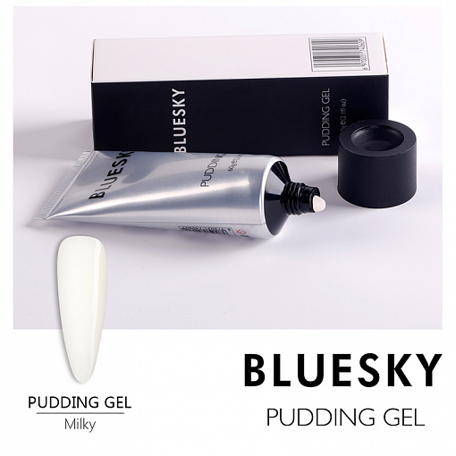 Bluesky, Pudding Gel - полигель Milky (молочно-белый), 60 гр