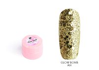 Adricoco, Glow Bomb - гель для дизайна (№01 "Золотой песок"), 6 мл