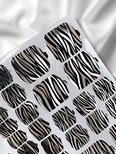 Anna Tkacheva, наклейки пленки для педикюра с фольгой VIP-083