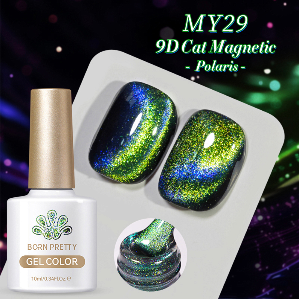Born Pretty, 9D Polaris Cat Eye Gel - магнитный гель-лак "кошачий глаз" MY29, 10 мл