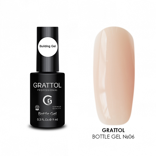 Grattol, Gel Bottle - моделирующий камуфлирующий гель №06, 9 мл
