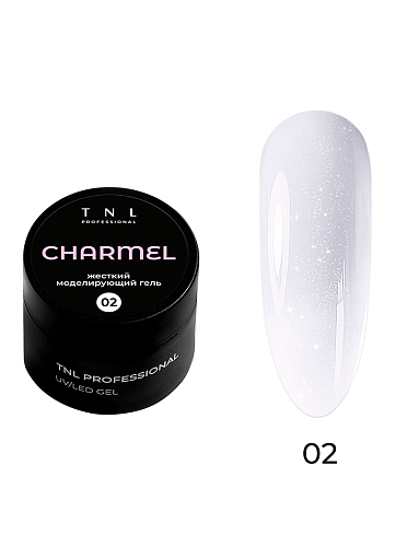 TNL, Charmel - жесткий гель для наращивания с шиммером №02, 15 мл