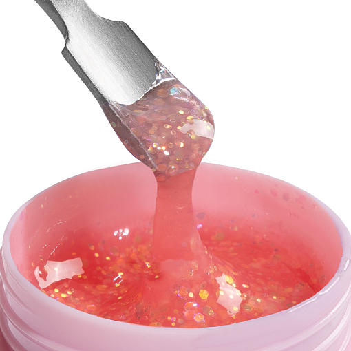 Adricoco, набор №92 гель для наращивания камуфлирующий с глиттером Chic Gel (5 оттенков по 15 мл)