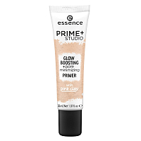 Essence, prime+ studio glow boosting+pore minimizing primer — праймер для лица подсвечивающий, 30 мл